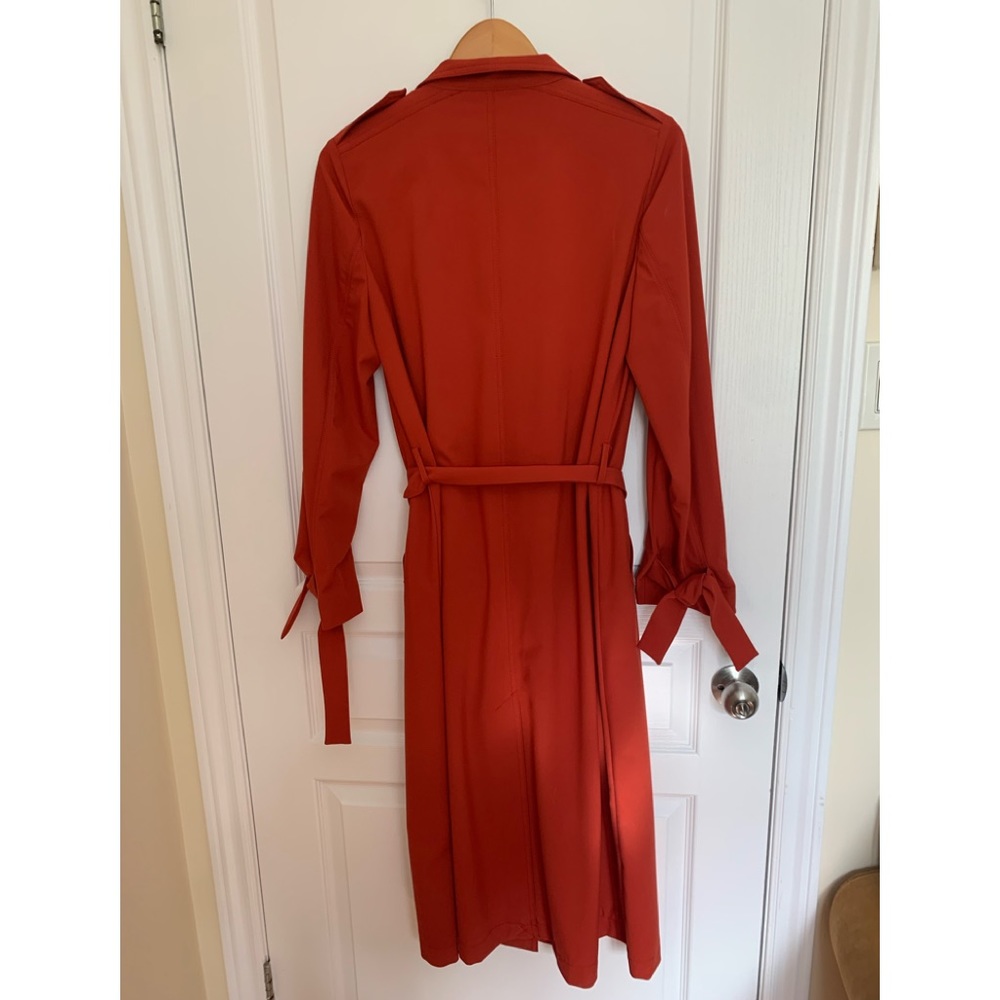 Burnt orange long trench coat - Picture 3 of 4